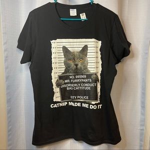 Port Authority | Bad Cat Kitty T shirt XL